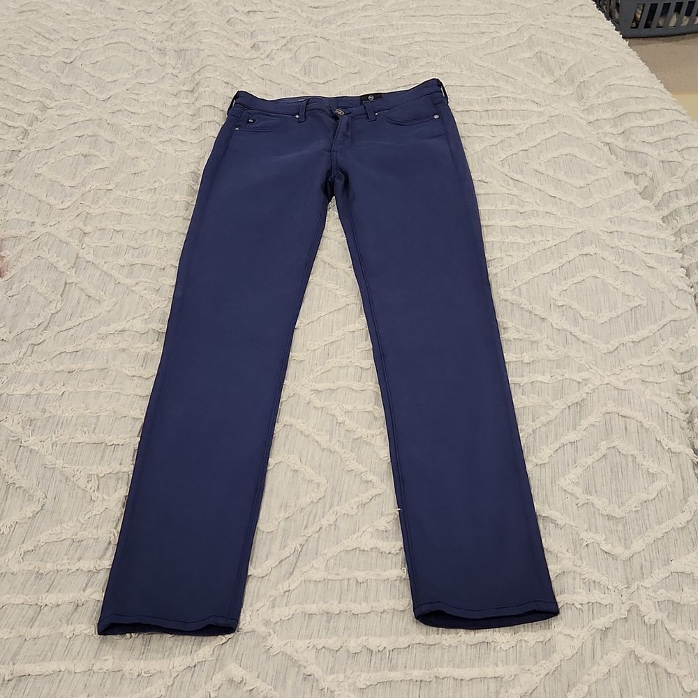 Blueish purple AG "the prima" mid rise cigarette super soft pants size 26!